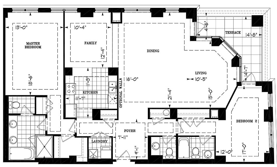 68 Yorkville Ave Toronto Floor Plans Regency Condos 2 Bedrooms Den 1901 Square Feet Plus Balcony