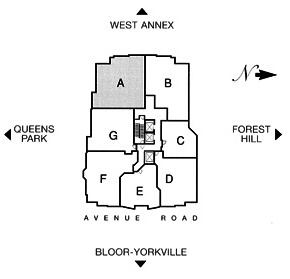38 Avenue Rd Toronto Floor Plans Prince Arthur Condos Yorkville 2 Bedrooms 1595 Sq Ft Balcony Site Map Suite A Layout