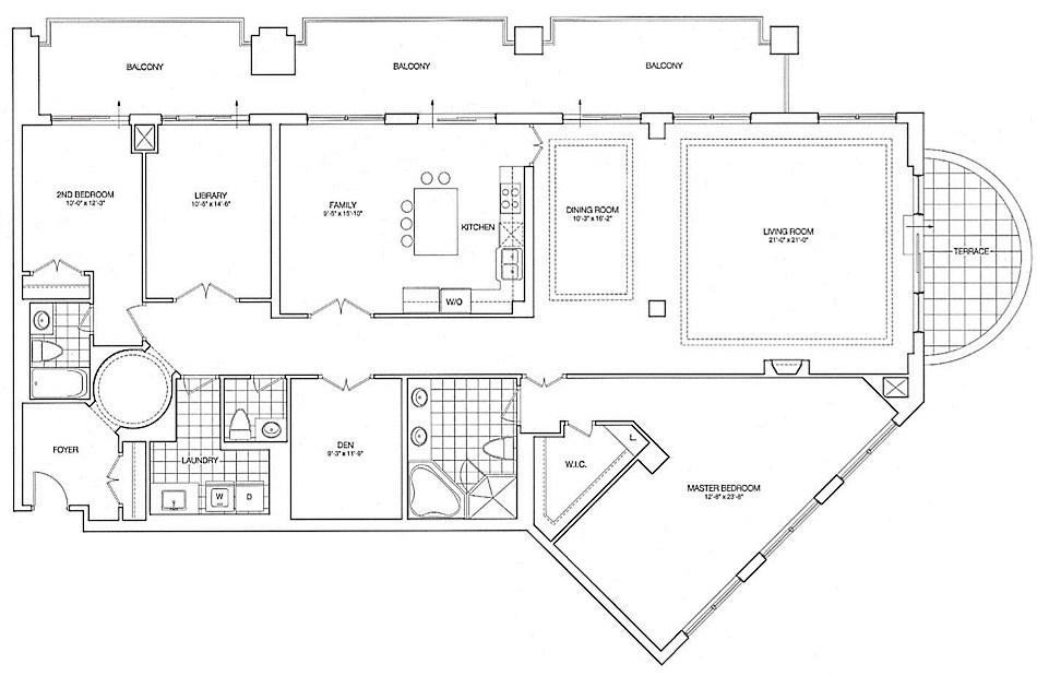 Kilgour Estate Floor Plans Toronto Condos 21 Burkebrook 2 Bedrooms Library Den 2679 Sq Ft & Terraces Florentine Layout