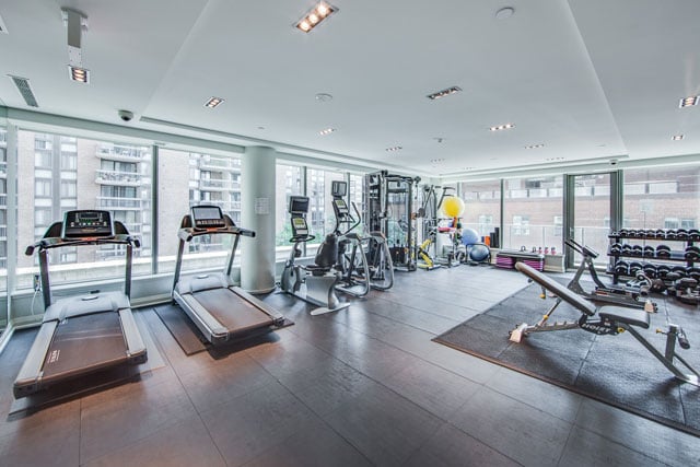 Gym 77 Charles St West Yorkville Toronto Luxury Condos Building Bay St Corridor Bloor