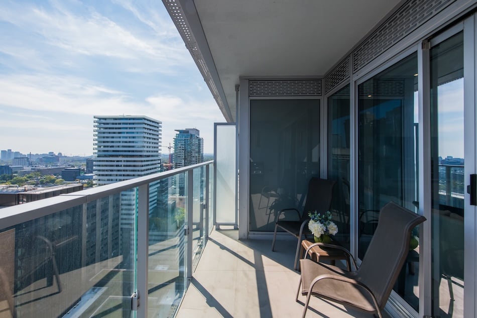 Balcony 200 Cumberland St Unit 2703 Toronto Yorkville Luxury Condos