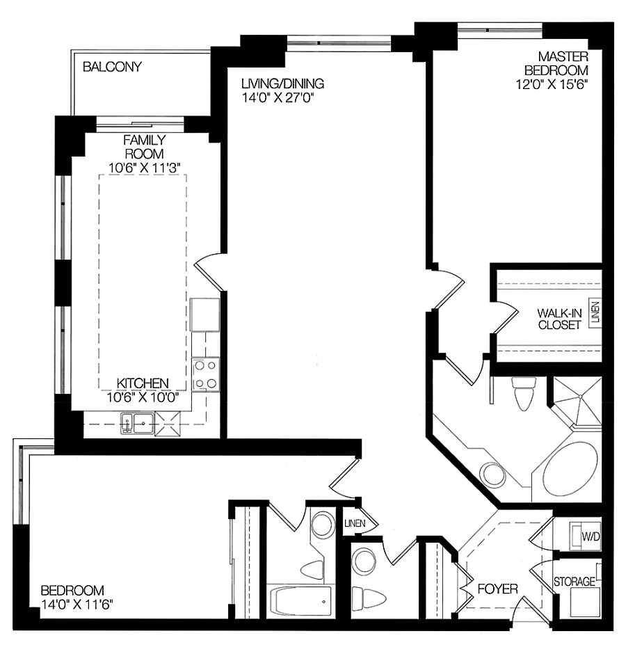 38 Avenue Rd Toronto Floor Plans Prince Arthur Condos Yorkville 2 Bedrooms Family Room 1595 Sq Ft Plus Balcony Suite A Layout
