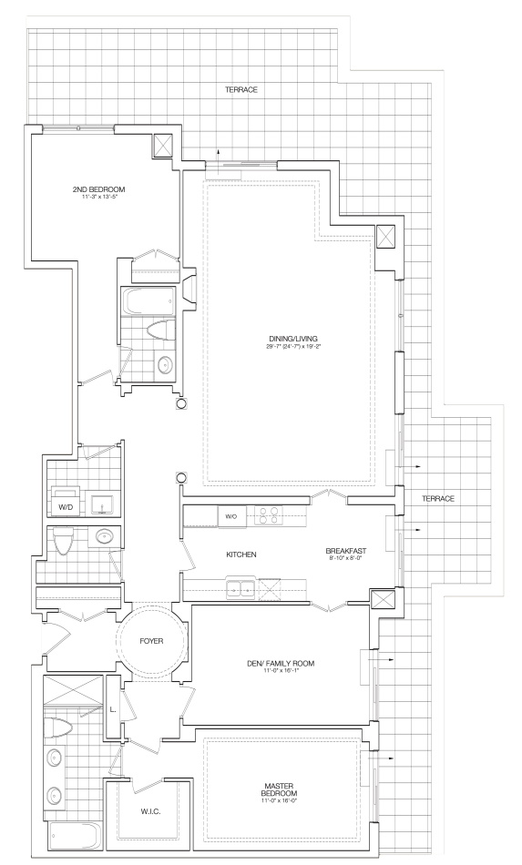  Kilgour Estate Penthouse Floor Plans Toronto Condos 21 Burkebrook 2 Bedroom Family Room 2018 Sq Ft Plus Balcony Tamworth Layout