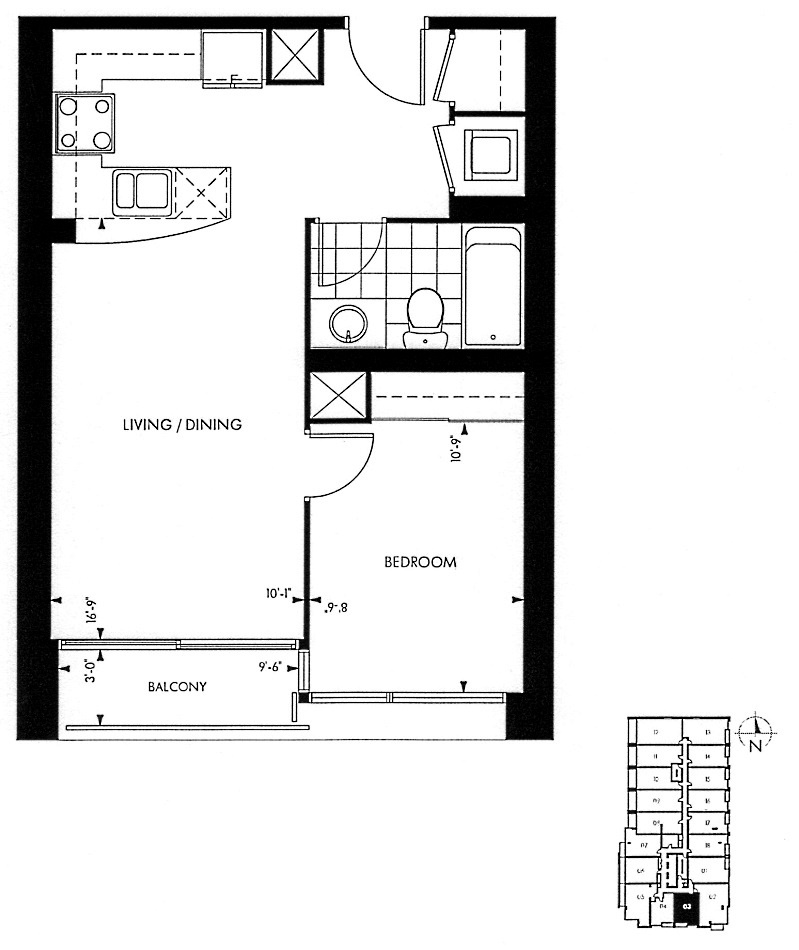 18 Yorkville Ave Toronto Floor Plans Annex Condos 1 Bedroom 530 Square Feet Plus Balcony Charles Layout