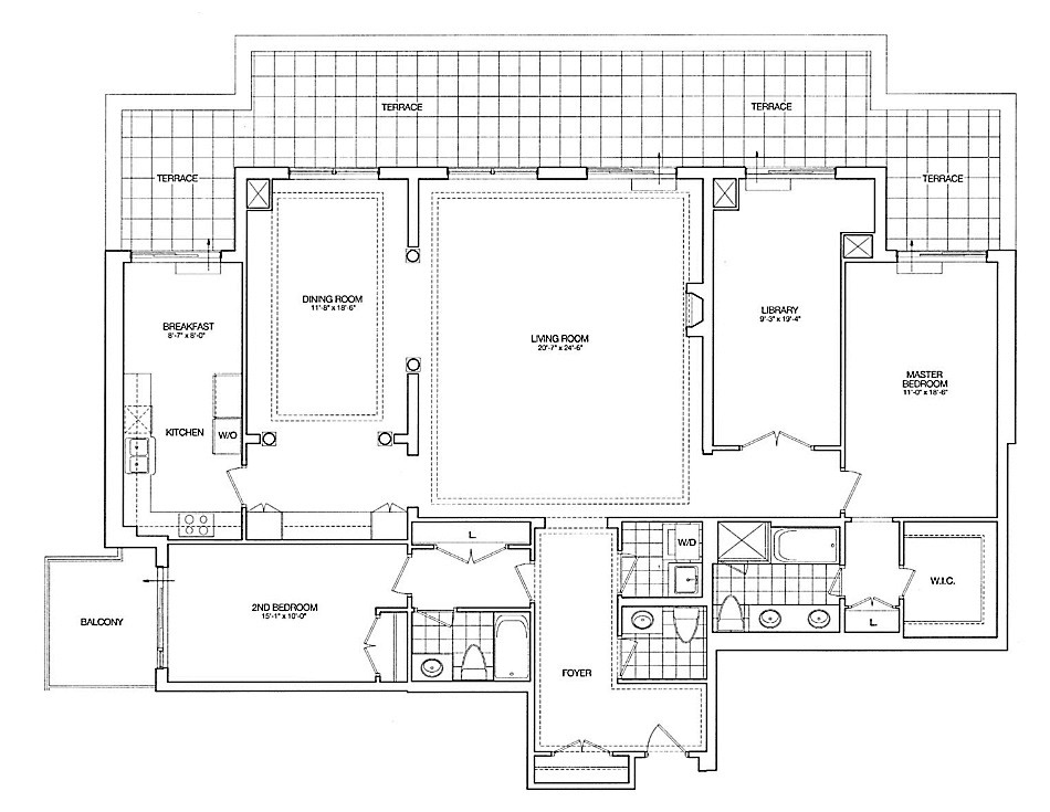 Kilgour Estate Penthouse Floor Plans Toronto Condos 20 Burkebrook 2 Bedrooms Library 2261 Sq Ft Plus Terrace Lincoln Layout