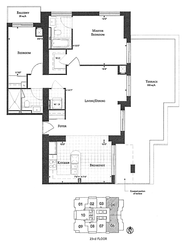 35 Balmuto St Toronto Floor Plans Yorkville Condos Uptown Residences 2 Bedrooms 1057 Sq Ft Plus Terrace & Balcony Davis Layout