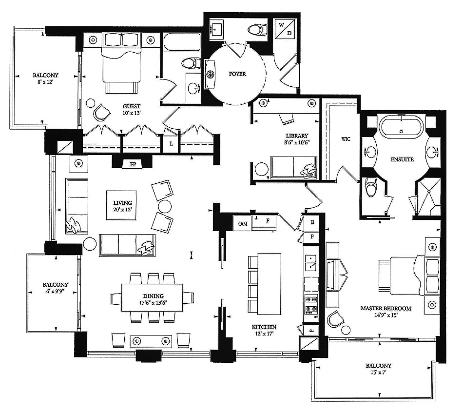 80 Yorkville Ave Annex Toronto Condos Floor Plans 2 Bedrooms Den 1880 Sq Ft Plus 2 Balconies Gabbana Layout Victoria Boscariol Chestnut Park Real Estate