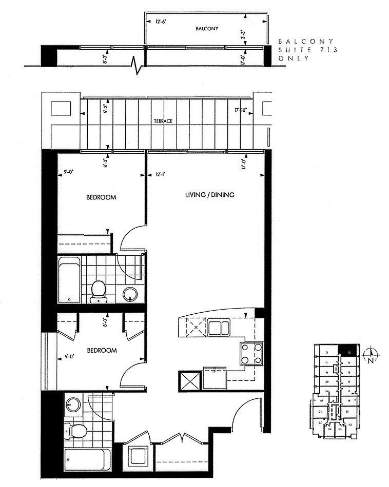18 Yorkville Ave Toronto Floor Plans Annex Condos 2 Bedrooms 763 Sq Ft Plus Balcony Collier Layout