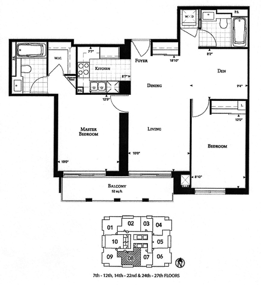 35 Balmuto St Toronto Floor Plans Yorkville Condos Uptown Residences 2 Bedrooms Den 905 Sq Ft Plus Balcony Moore Layout