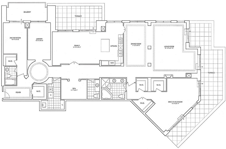 Kilgour Estate Floor Plans Toronto Condos 21 Burkebrook 2 Bedrooms Family Rm Library Den 3148 Sq Ft Plus Terrace & Balcony Coronation Layout