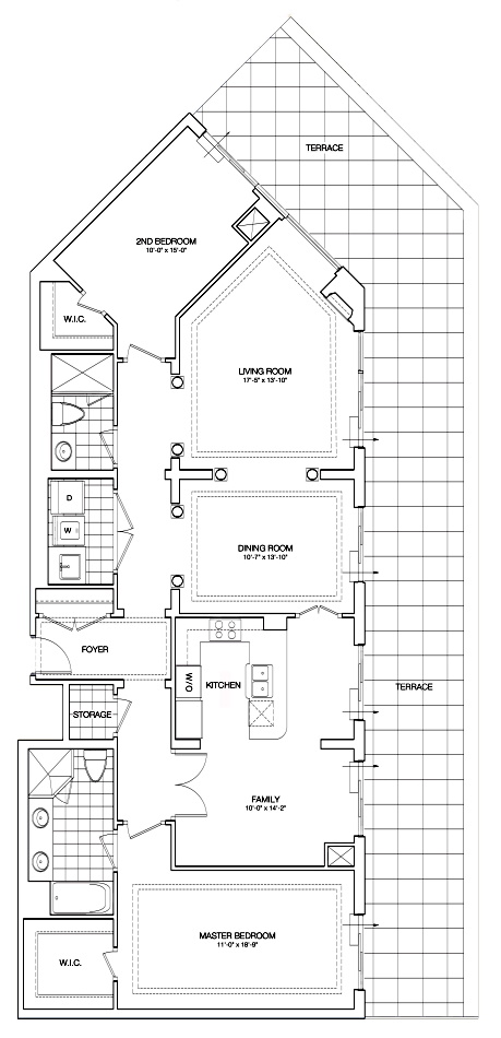  Kilgour Estate Penthouse Floor Plans Toronto Condos 21 Burkebrook 2 Bedroom Family Room 1715 Sq Ft & Terrace Westchester Layout