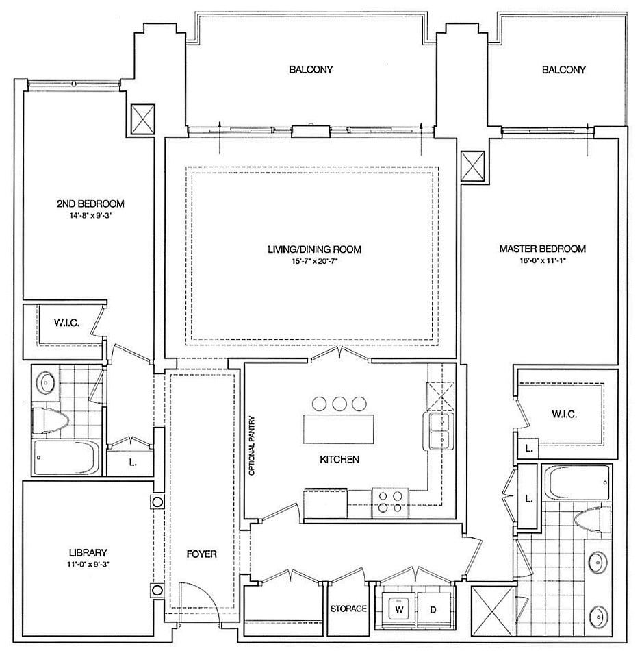 Kilgour Estate II Floor Plans Toronto Condos 2 Bedrooms Library 1590 Sq ...