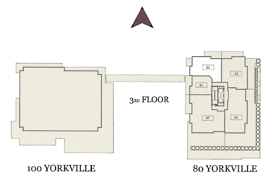 80 Yorkville Ave Toronto Condo Floor Plans 2 Bedrooms Den 1345 Sq Ft Plus 2 Balconies Site Map Tiffany Layout