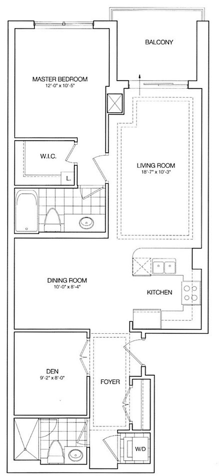 Kilgour Estate Floor Plans Toronto Condos 21 Burkebrook 1 Bedroom Den 913 Sq Ft Plus Balcony Clarendon Layout