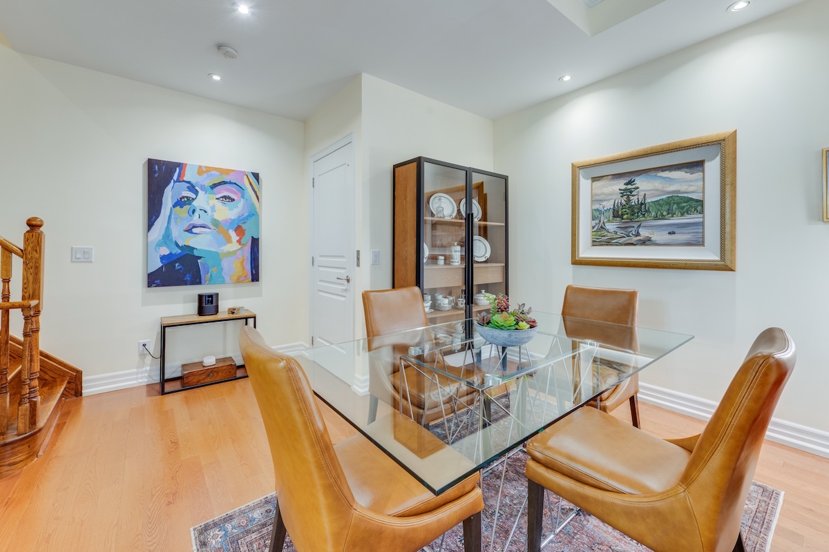 Dining Room 21 Burkebrook Place Townhouse 20 Toronto 21 Burkebrook Place Townhouse 20 Kilgour Condos Toronto Dining Room