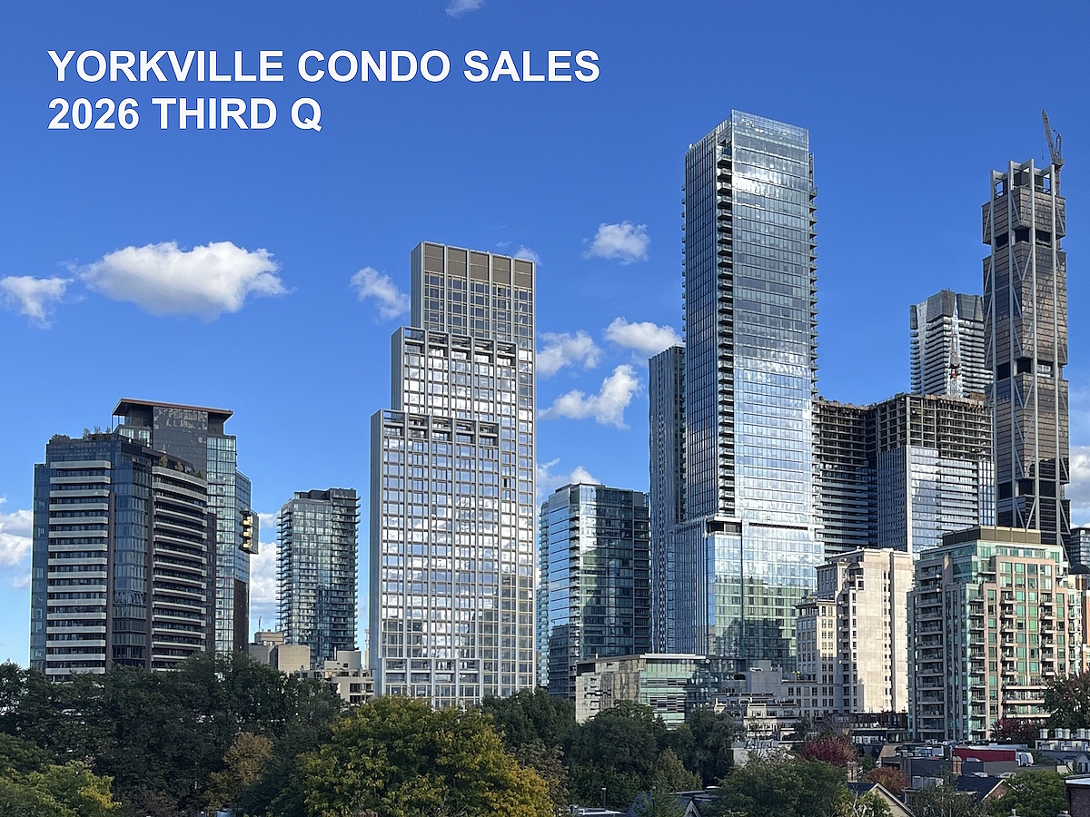 2026 Yorkville Toronto Condos Sales Sold Prices Per Square Foot Third Quarter