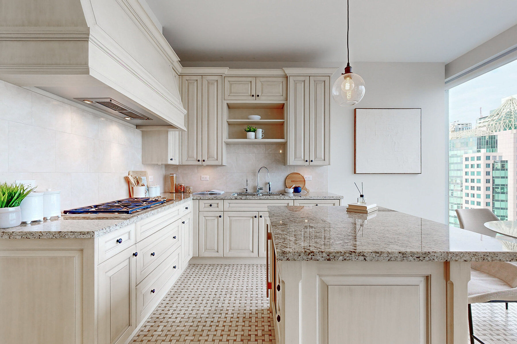 Interior suite kitchen of Ritz-Carlton residence unit 2603