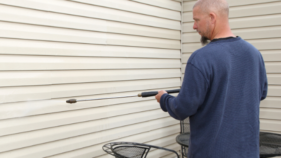 Clean exterior siding