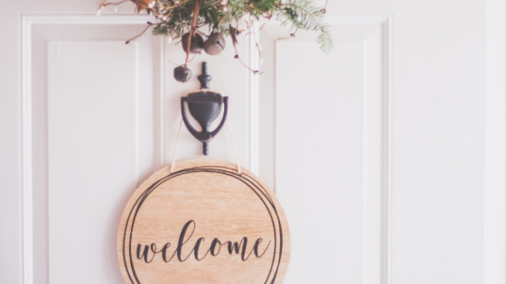 Front door curb appeal to sell a home