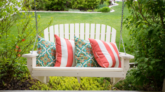 Front porch seating to create curb appeal