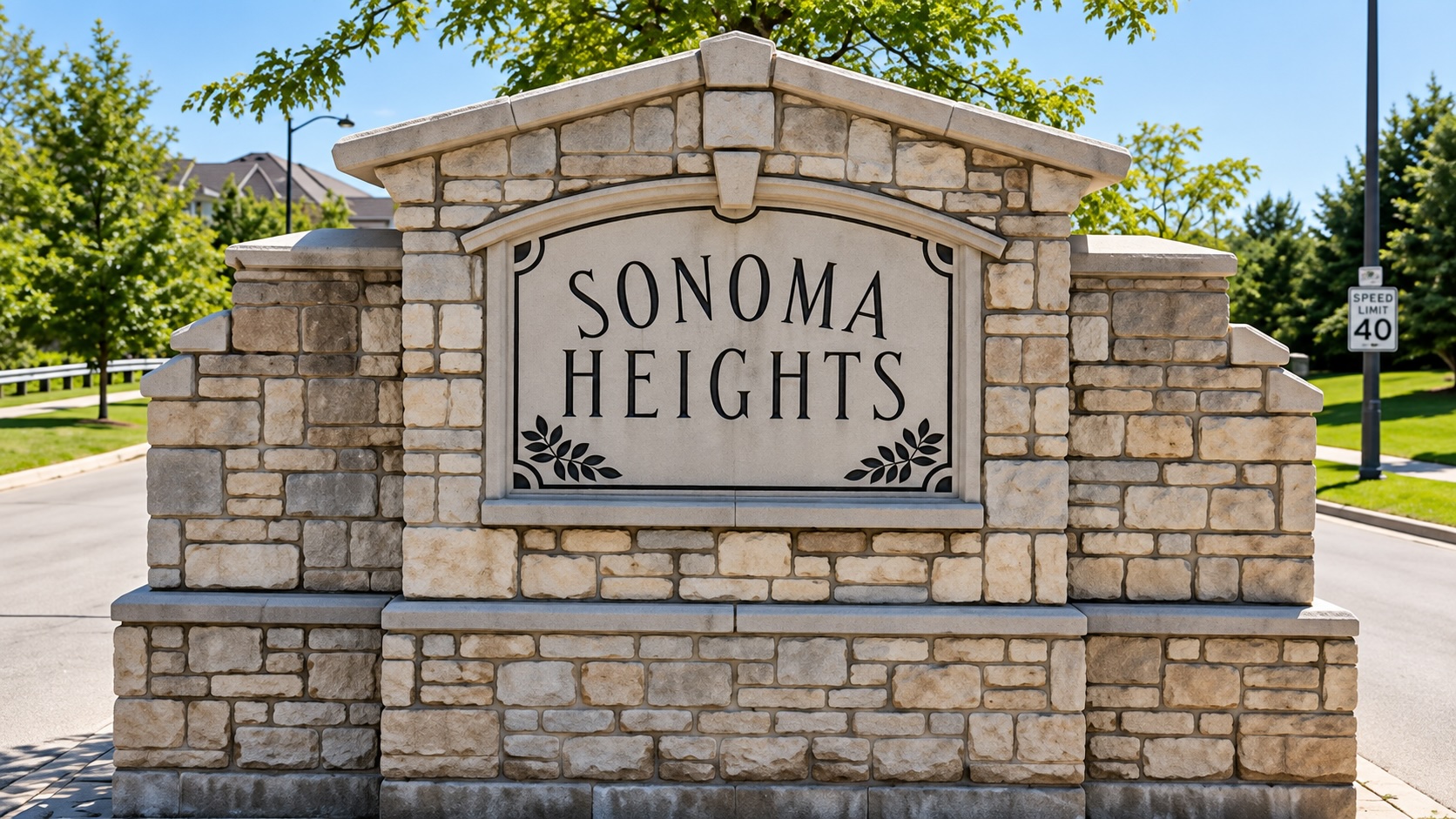 Sonoma Heights community sign in Woodbridge, Vaughan | Ragona Real Estate