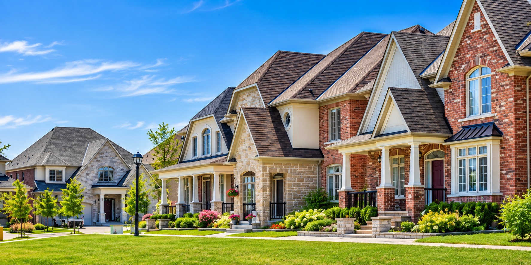 Homes on a Woodbridge street, Vaughan, Ontario | Ragona Real Estate