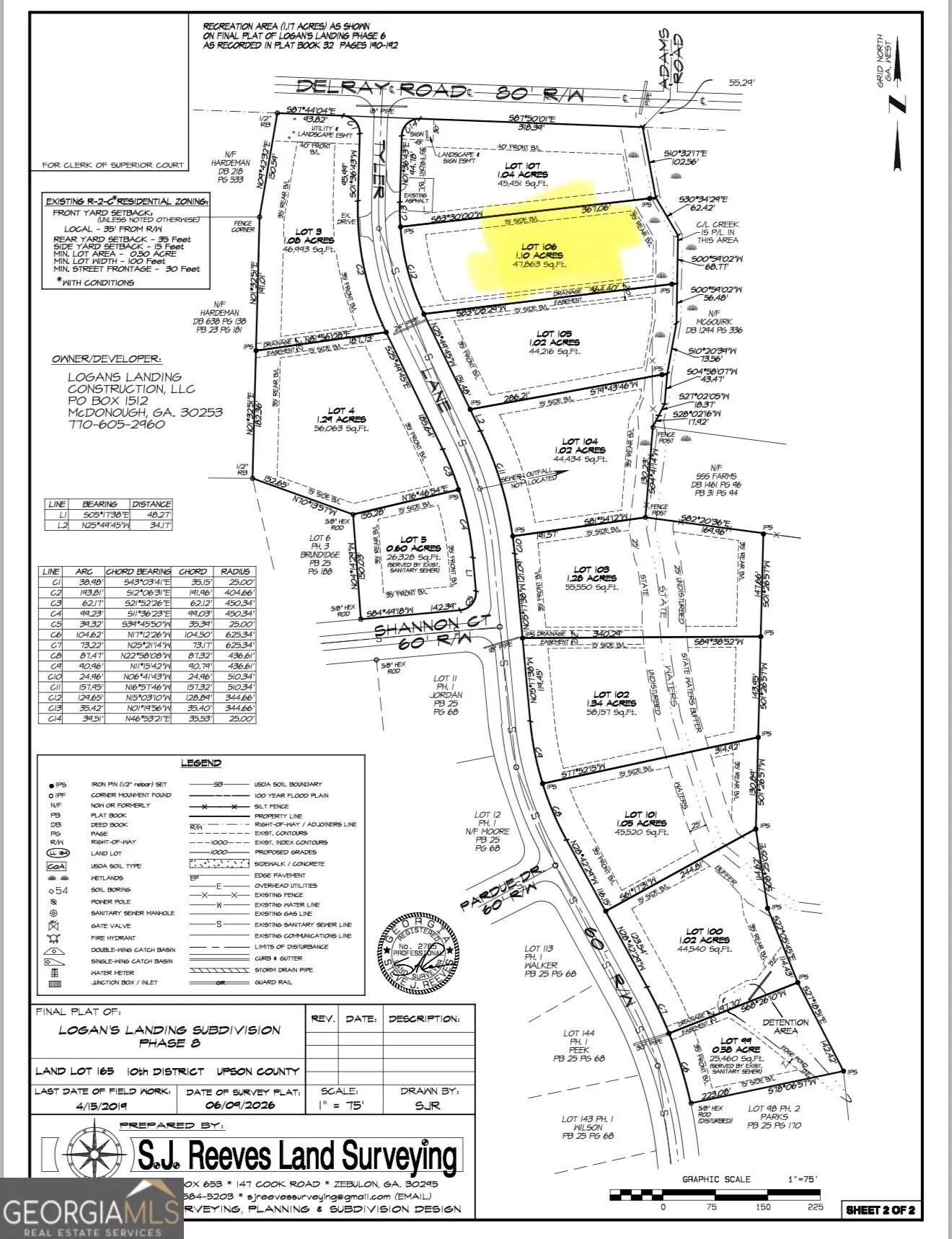 0 LOT 106 Tyler Lane