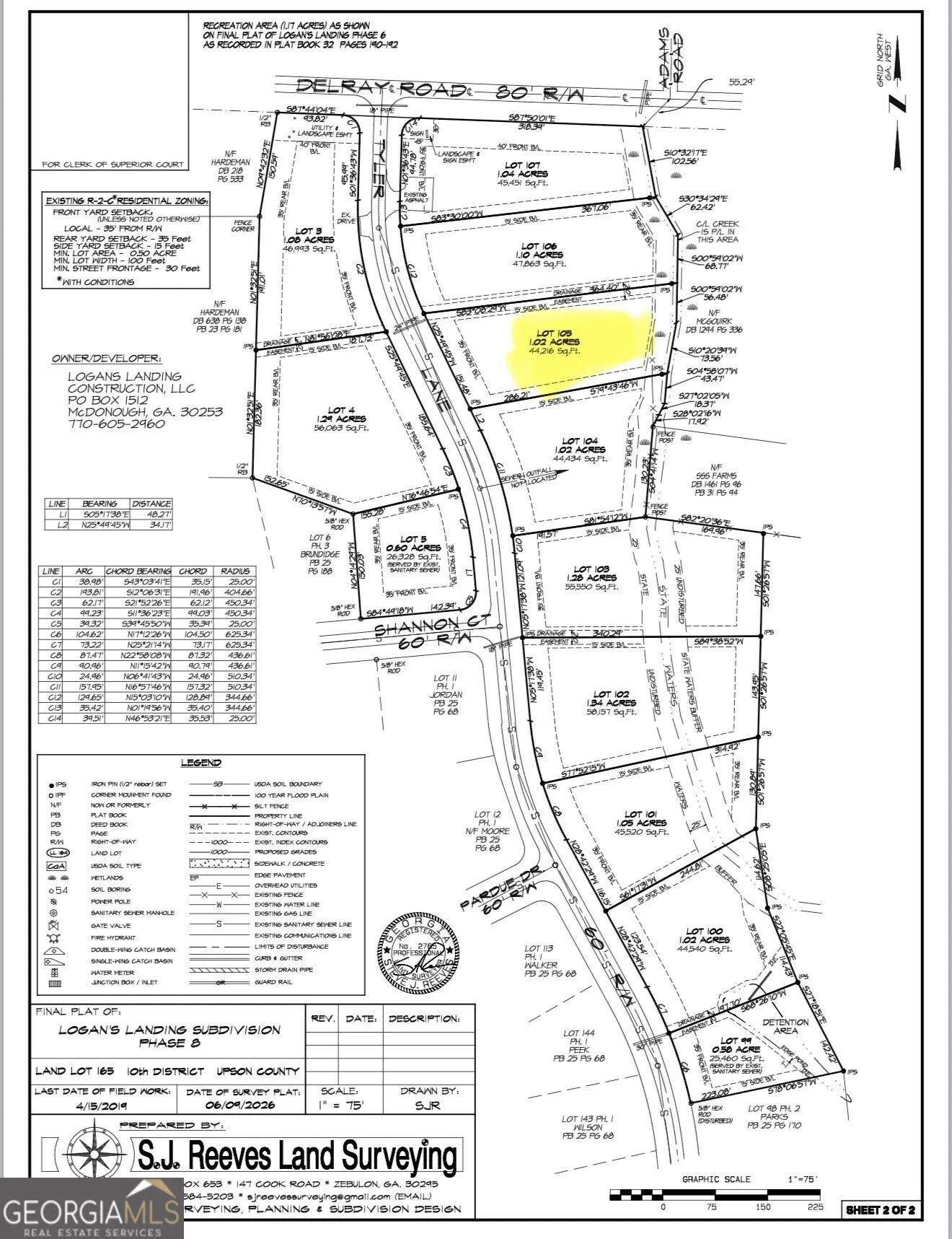0 LOT 105 Tyler Lane