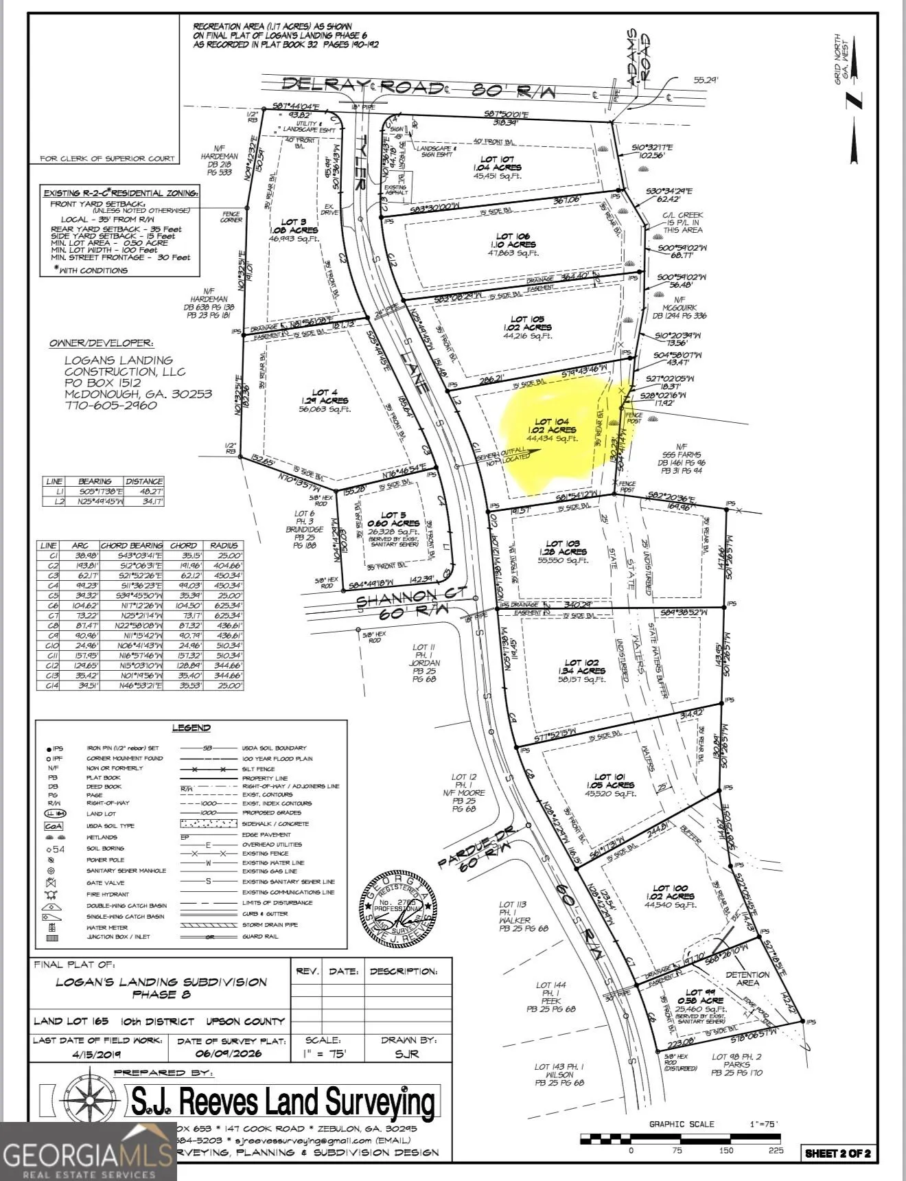 0 LOT 104 Tyler Lane