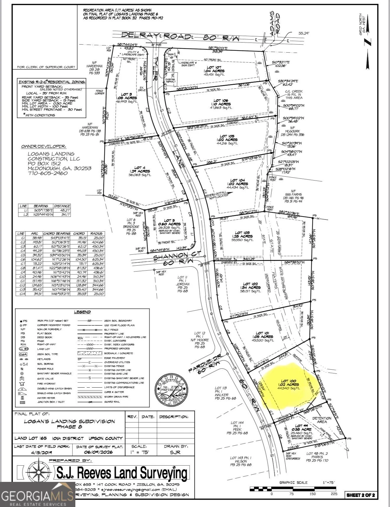 0 LOT 100 Tyler Lane