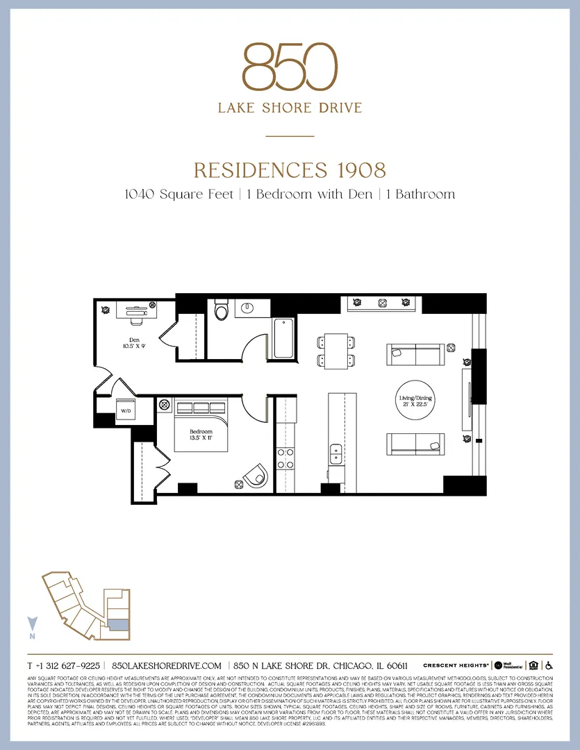 850 N Lake Shore Drive IL #1908