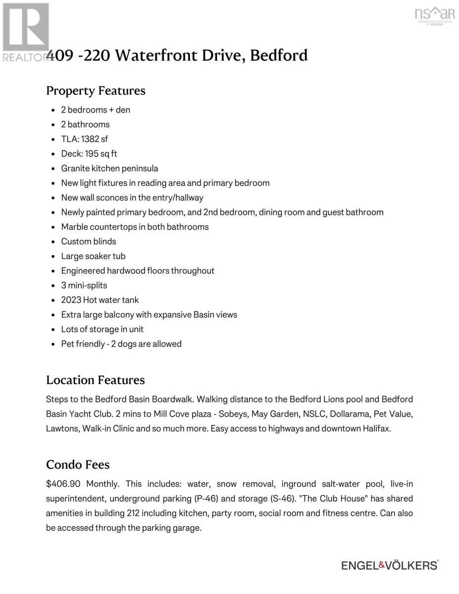 409 220 Waterfront Drive