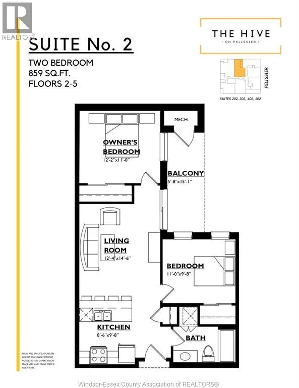 531 PELISSIER STREET Unit# 202