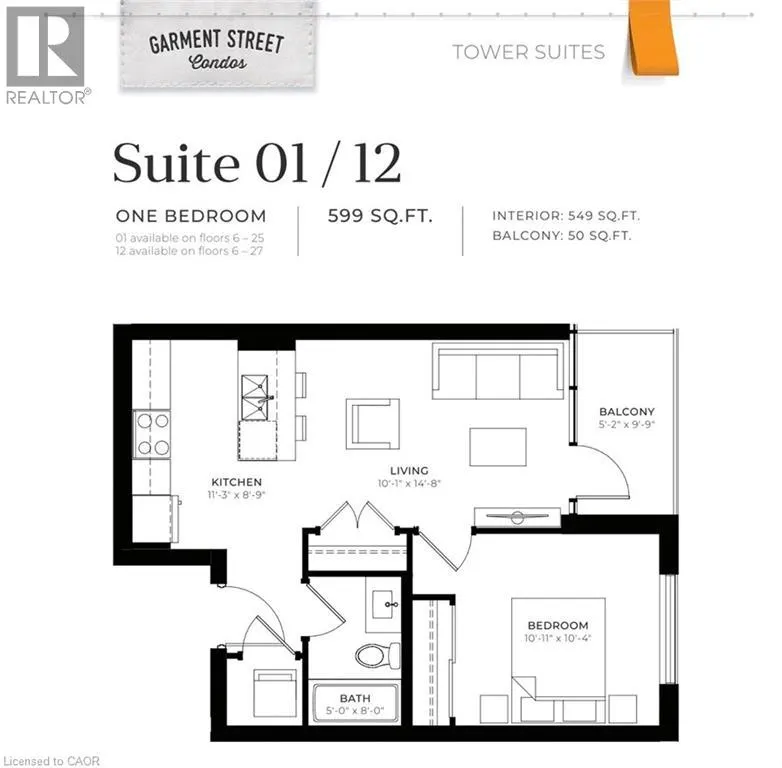 108 GARMENT Street Unit# 1012, #1012