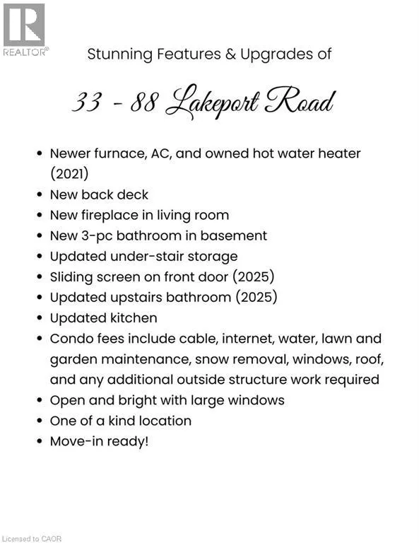 88 LAKEPORT Road Unit# 33, #33