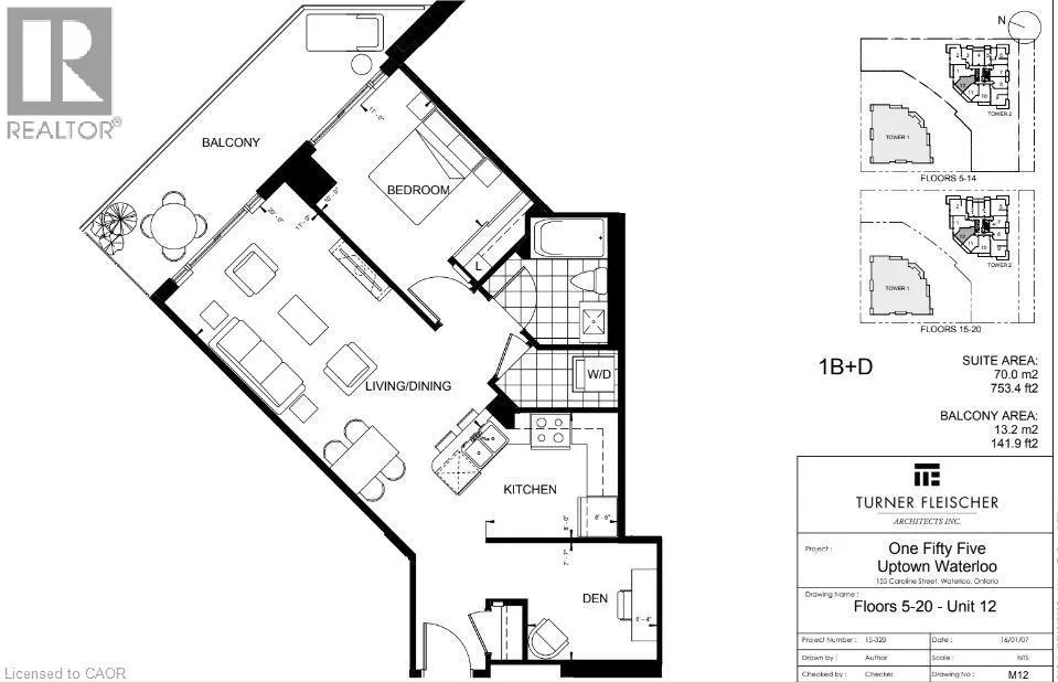 155 CAROLINE Street Unit# 1611, #1611