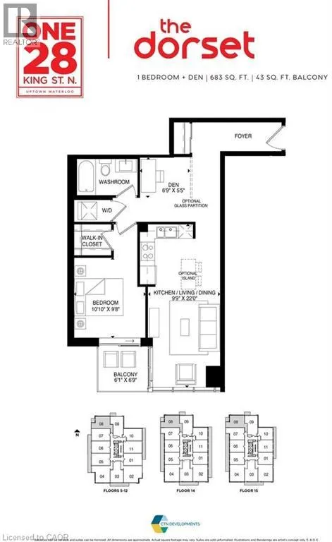 128 KING Street N Unit# 608, #608