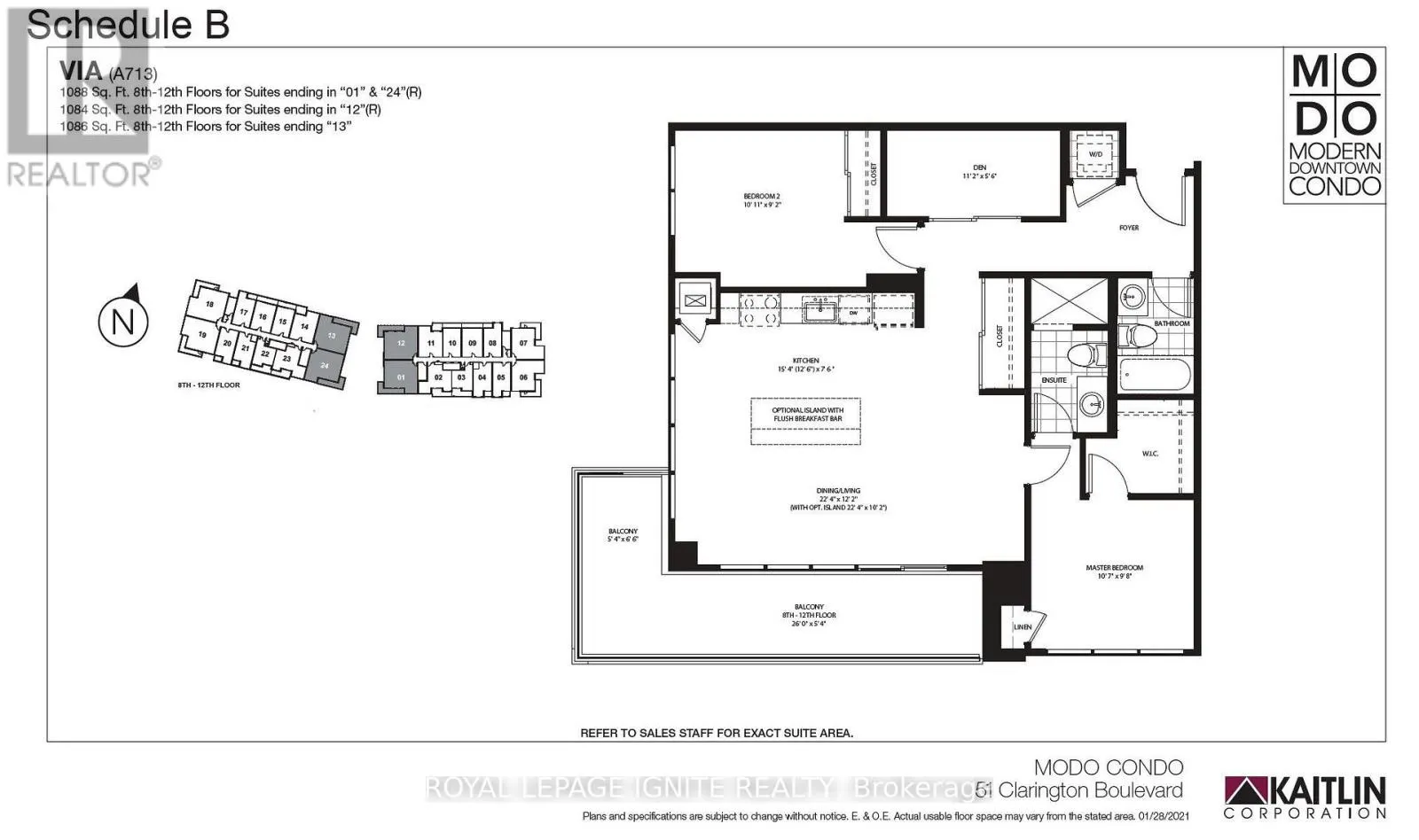 1212 - 51 CLARINGTON BOULEVARD