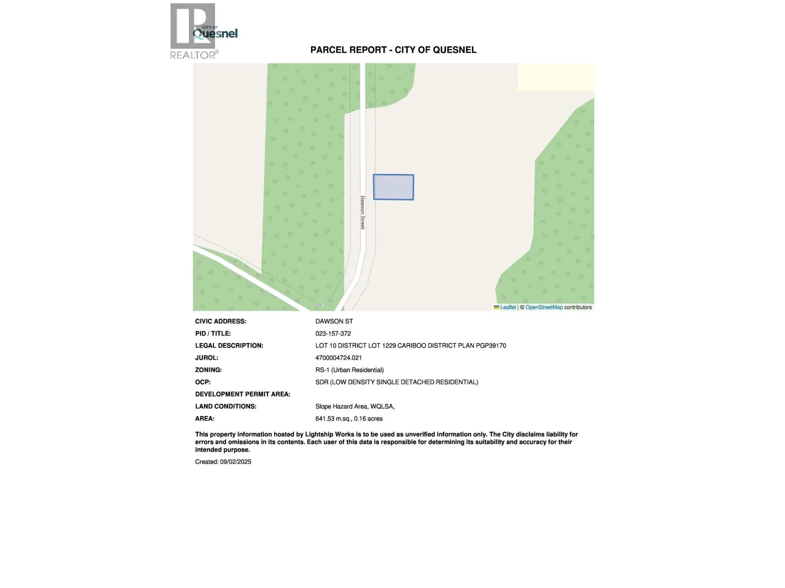 LOT 10 DAWSON STREET