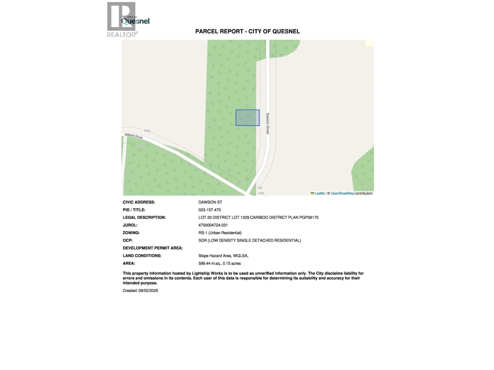 Lot 20 DAWSON STREET