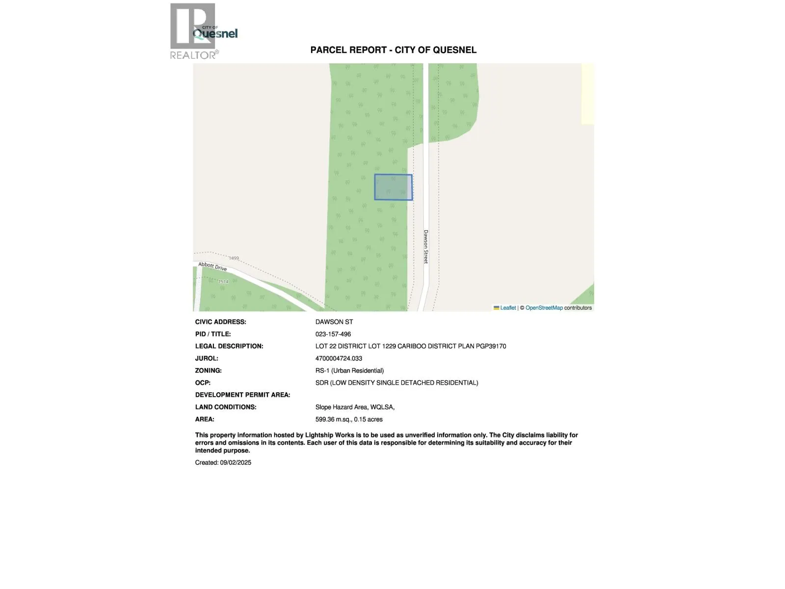 LOT 22 DAWSON STREET