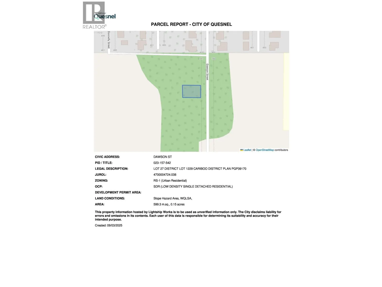 Lot 27 DAWSON STREET