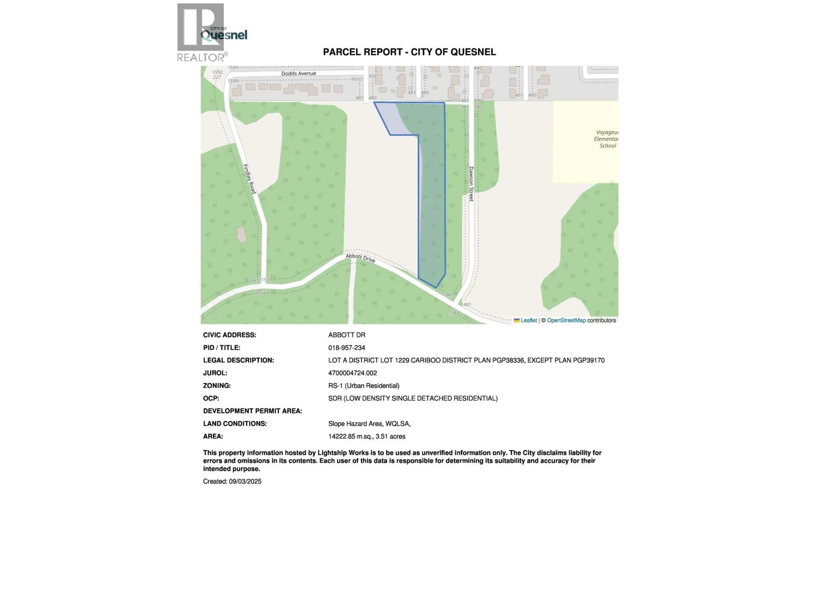 Lot A ABBOTT DRIVE
