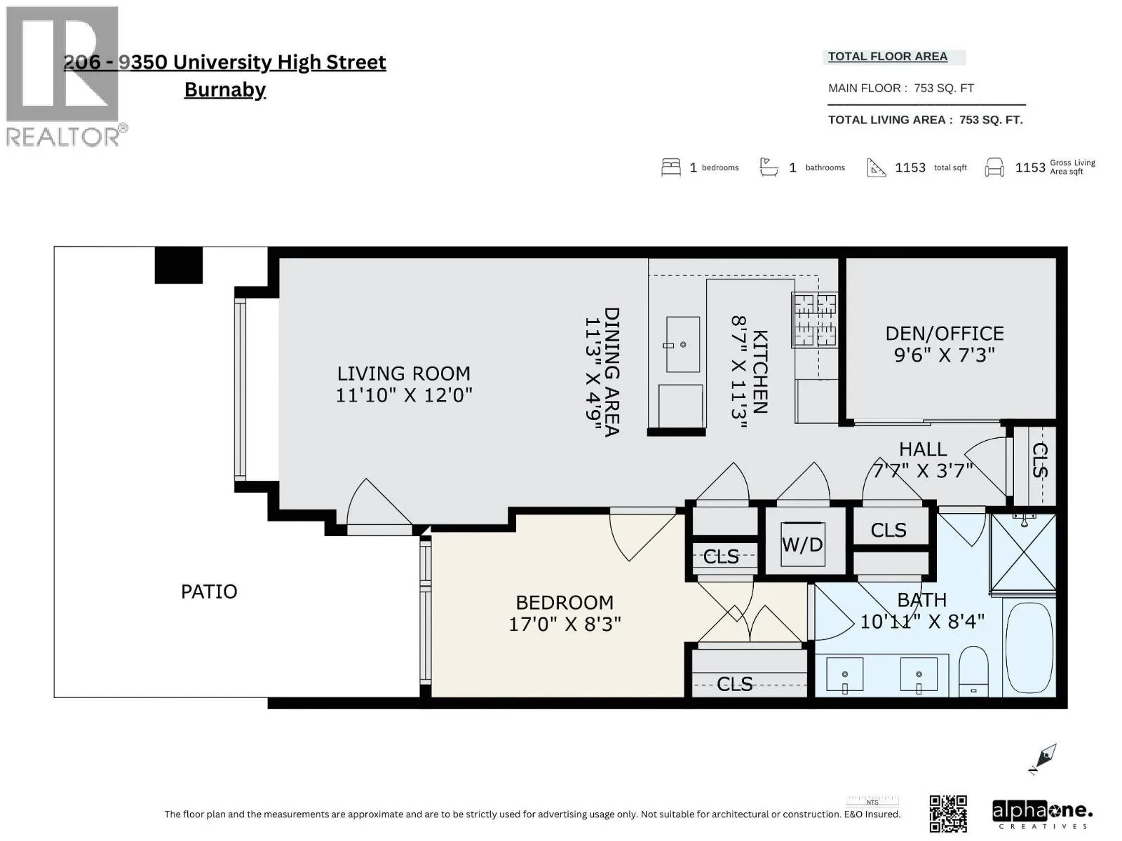 207 9350 UNIVERSITY HIGH STREET