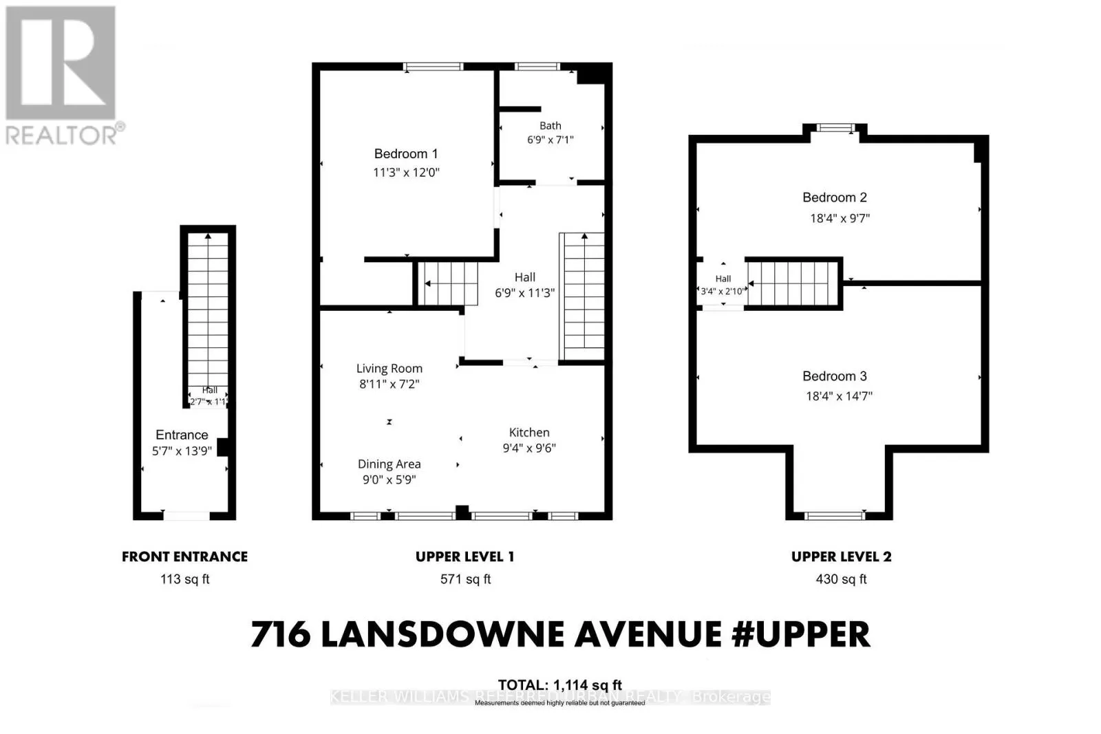 UPPER - 716 LANSDOWNE AVENUE