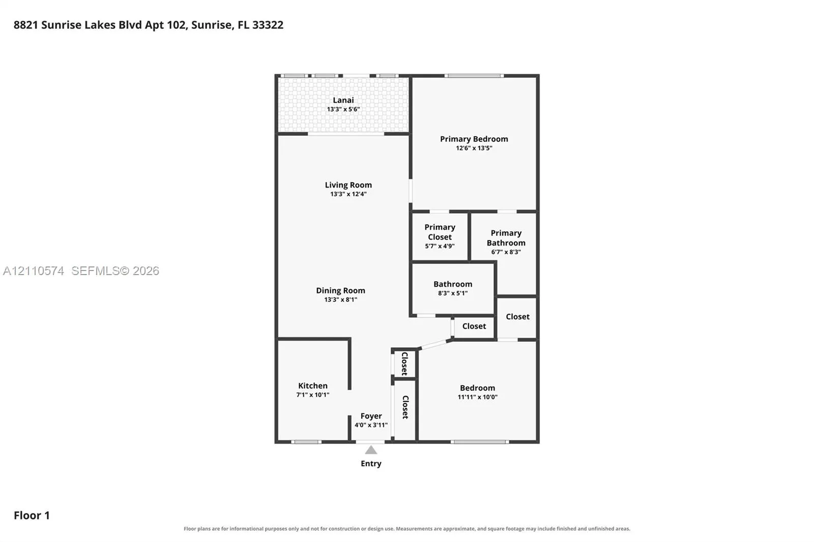 8821 Sunrise Lakes Boulevard #102
