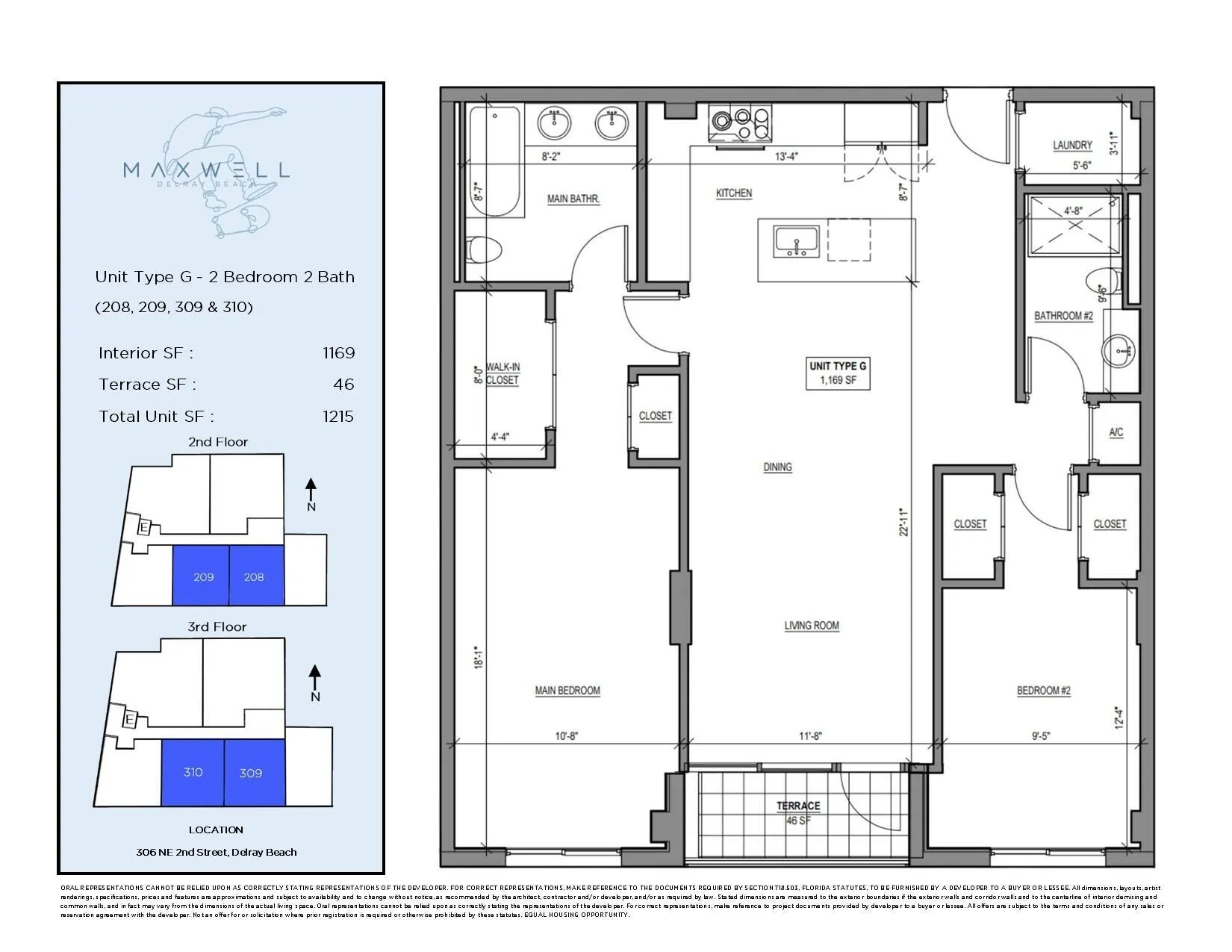 306 NE 2nd Street, #Unit 208-209 & 309-310