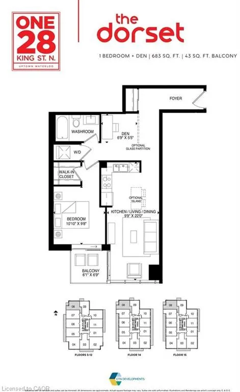 128 King Street N, #608