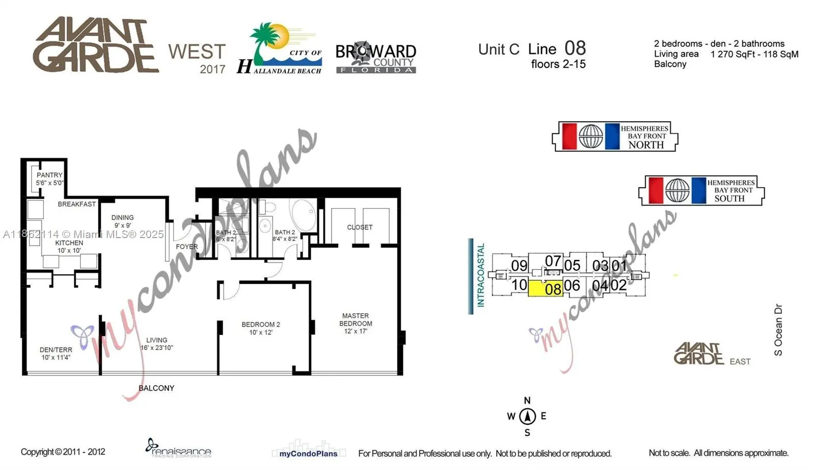 2017 S Ocean Dr, #1008