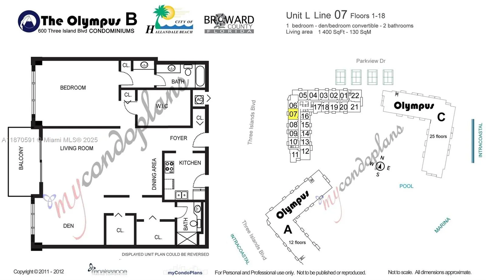 600 Three Islands Blvd, #1707